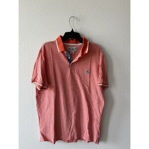 Penguin Men's Medium Orange Polo Shirt Casual Short Sleeve